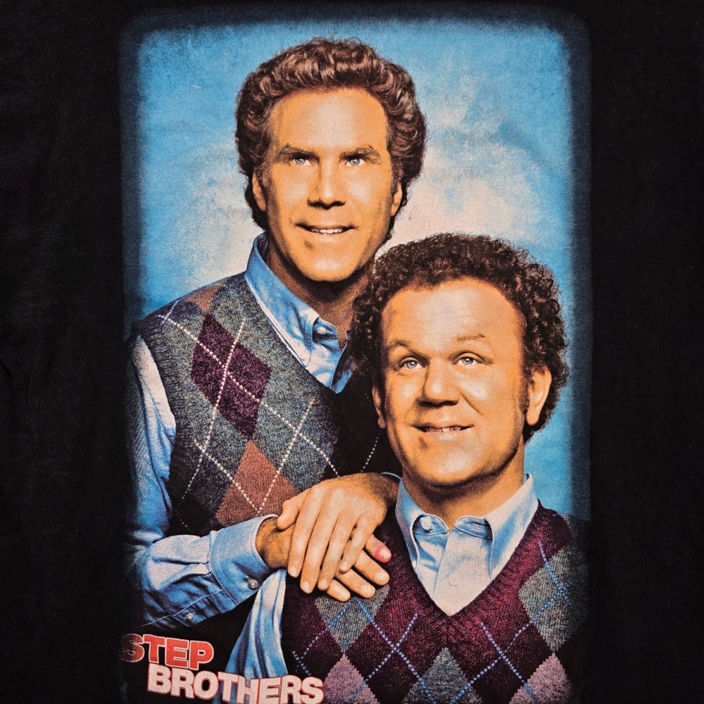 Step Brothers Movie Graphic T-Shirt Mens Medium Black Will Ferrell John C Reilly - Picture 6 of 10